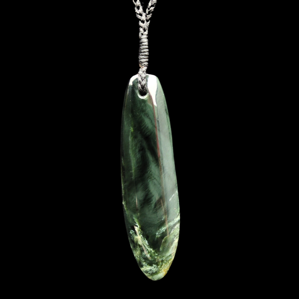Roimata Black Marsden Raukaraka- Greenstone Teardrop Pendant