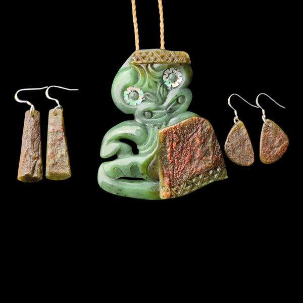 Hei Tiki Totoweka  - Greenstone Tiki Gift Set