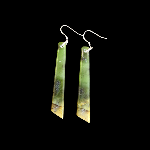Mau Taringa Kahurangi - Pounamu Earrings