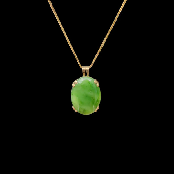 Porohita Koura Kahurangi- Gold Greenstone Pendant - Sands Carving Studio