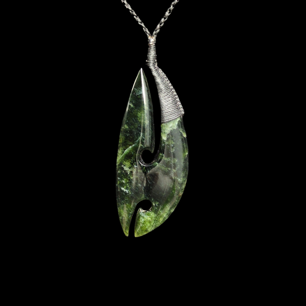 Hei Matau Tangiwai - Greenstone Fishhook Pendant