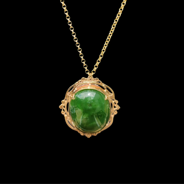Porohita Koura Kahurangi- Gold Greenstone Pendant - Sands Carving Studio