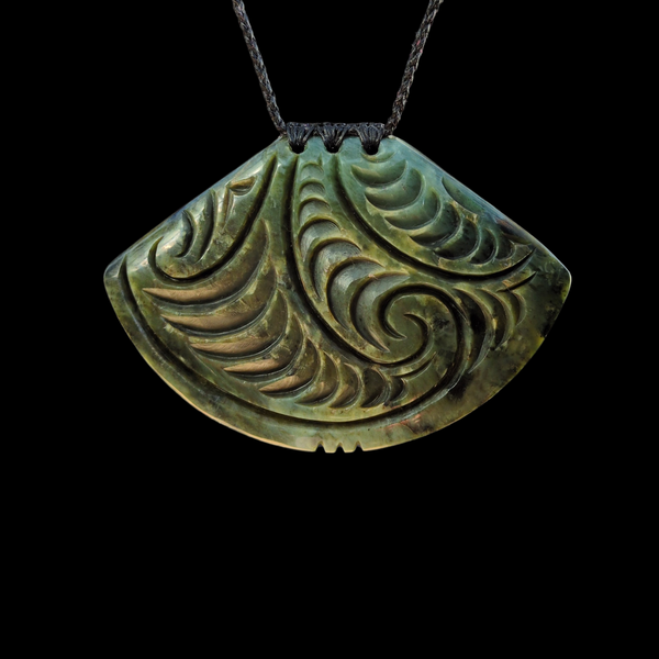 Kōuma Inanga- Greenstone Breastplate Pendant