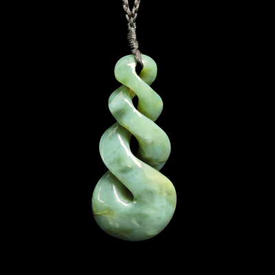 Pikorua Inanga - Greenstone Twist Pendant
