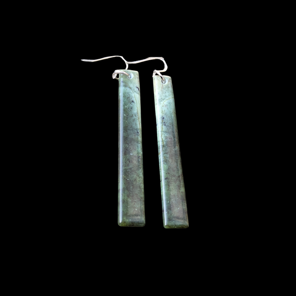 Tangiwai Mau Taringa - Pounamu Earrings