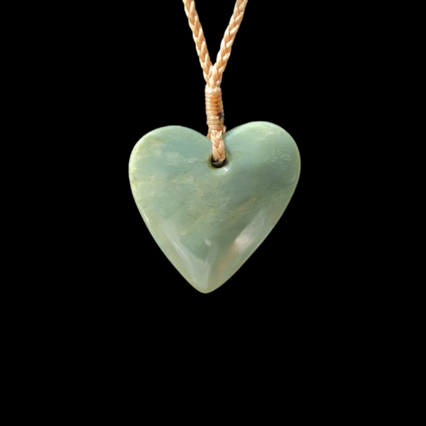 Manawa Inanga - Greenstone Heart Pendant