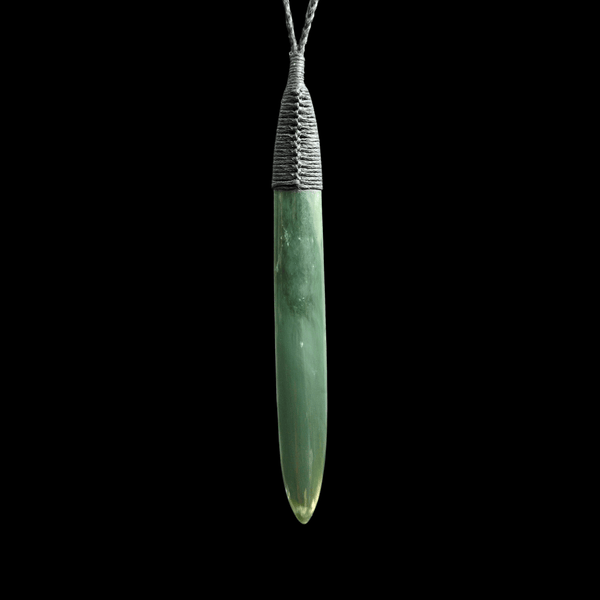 Roimata Inanga - Greenstone Teardrop Pendant - Sands Carving Studio