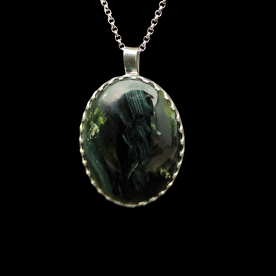 Tangiwai Porohita Stg  - Greenstone Disc Pendant