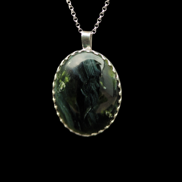 Tangiwai Porohita Stg  - Greenstone Disc Pendant