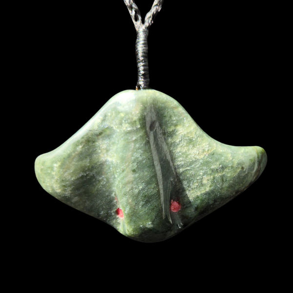 Whai Inanga- Greenstone Stingray Pendant