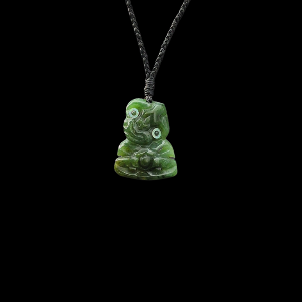 Hei Tiki Inanga - Greenstone Tiki Pendant