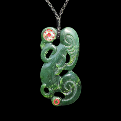 Manaia Kawakawa-Greenstone Guardian Pendant