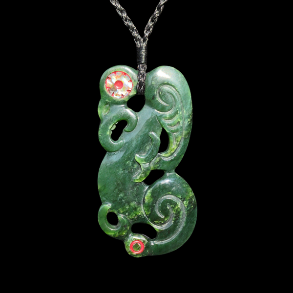 Manaia Kawakawa-Greenstone Guardian Pendant