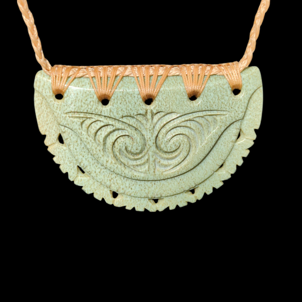 Kōuma Kōkopu - Greenstone Breastplate Pendant