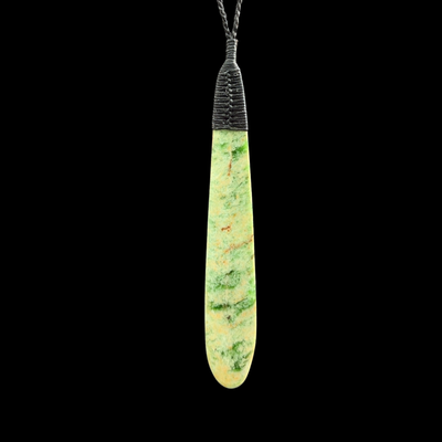 Roimata Flower Jade - Teardrop Pendant
