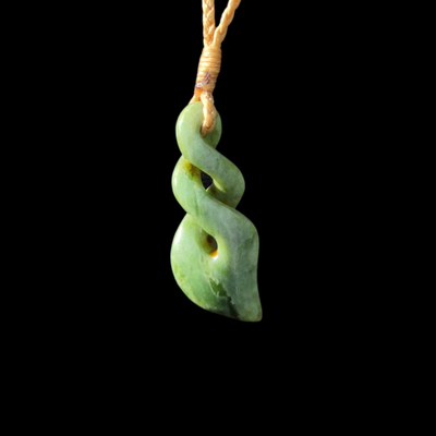 Pikorua Inanga - Greenstone Twist Pendant