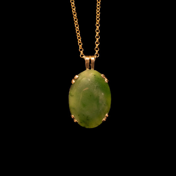 Kahurangi - Gold Pounamu Necklace - Sands Carving Studio