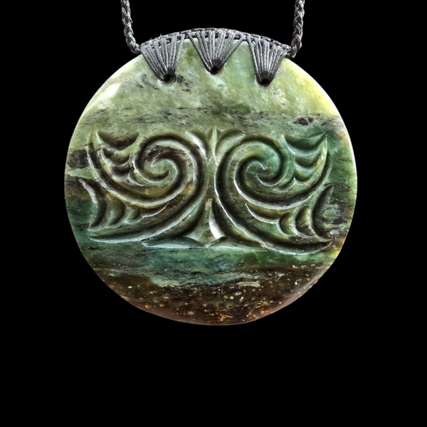 Porohita Totoweka - Greenstone Disc Pendant