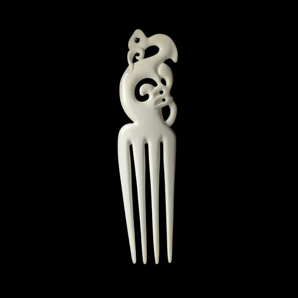 Heru - Cow Bone Comb - Sands Carving Studio