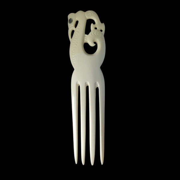 Heru - Cow Bone Comb - Sands Carving Studio