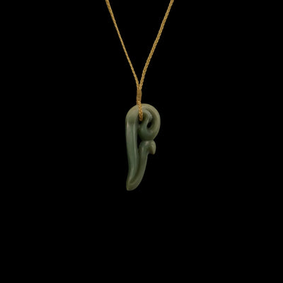 Manu Inanga - Greenstone Bird Pendant - Sands Carving Studio
