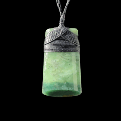 Hei Toki Inanga - Greenstone Adze Pendant Front - Sands Carving Studio