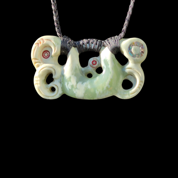 Pekapeka Inanga- Greenstone Bat Pendant