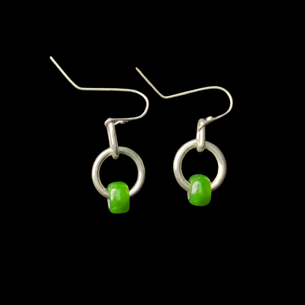 Marsden Kahurangi Pounamu Earrings-Sterling Silver