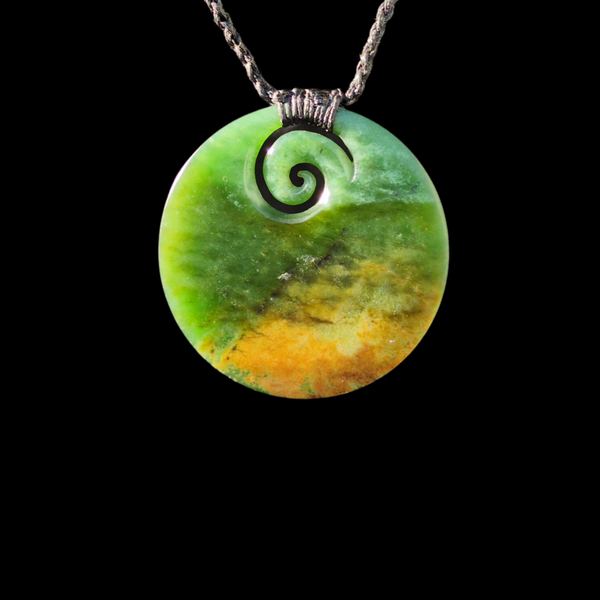 Koru Raukaraka - Greenstone Spiral Pendant