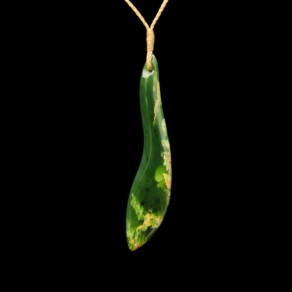 Kapeu Kahurangi- Greenstone Kapeu Pendant