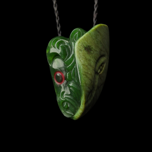 Wheku Kahurangi- Greenstone Carved Pendant