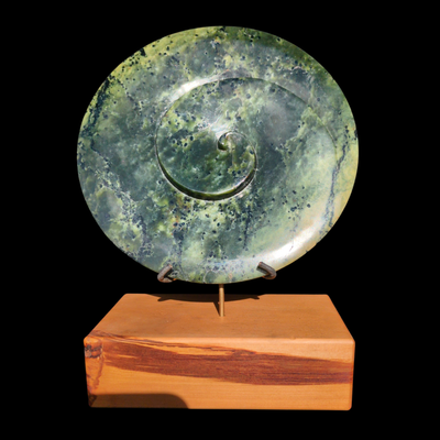 Koru Kōkopu Sculpture - Greenstone Sculpture