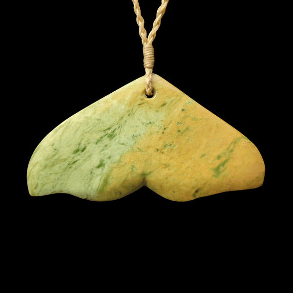 hiku tohora raukaraka greenstone whale tail pendant by sands