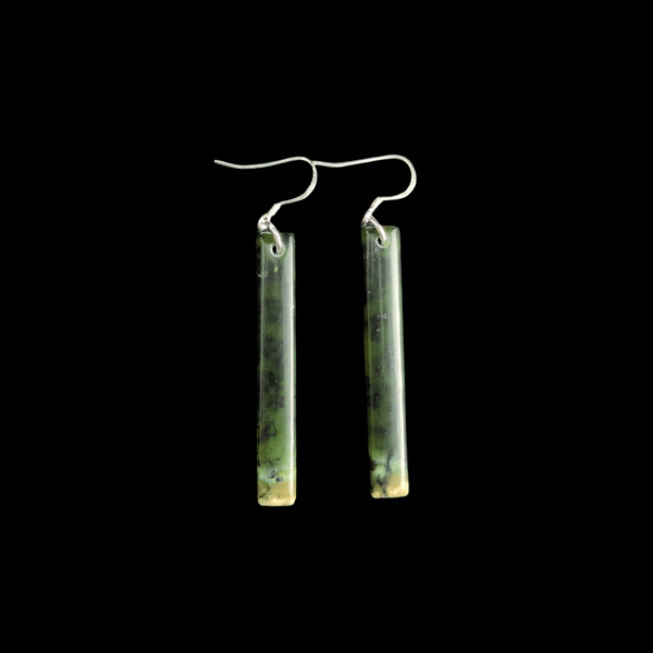Mau Taringa Tangiwai - Pounamu Earrings - Sands Carving Studio
