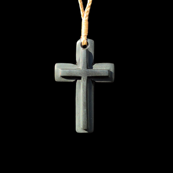 Onewa Cross - Basalt Pendant