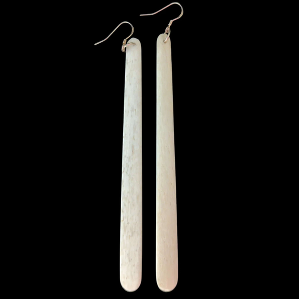 Whale Bone Mau Taringa - Drop Pendant Earrings - Sands Carving Studio