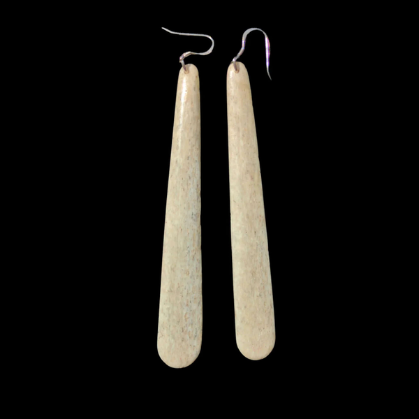 Whale Bone Mau Taringa - Drop Pendant Earrings - Sands Carving Studio