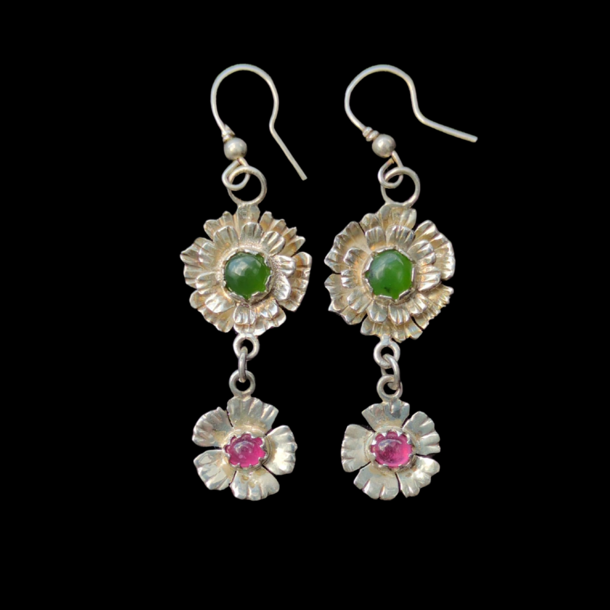 kahurangi rubies and sterling silver mau tarings earrings by sands