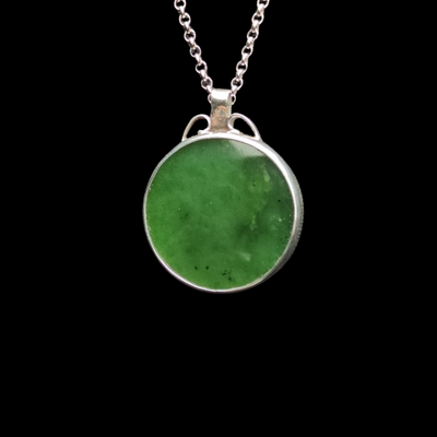 Kahurangi Porohita Stg  - Greenstone Disc Pendant