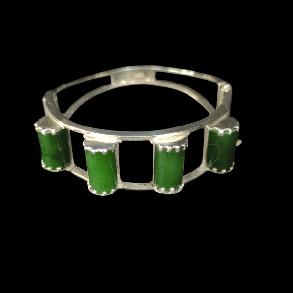sterling silver and marsden kawakawa pounamu bracelet by sands