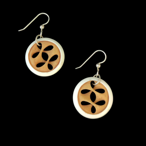 Cow Bone Mau Taringa -Earrings - Sands Carving Studio