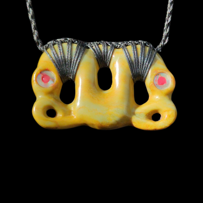 Pekapeka Raukaraka- Greenstone Bat Pendant