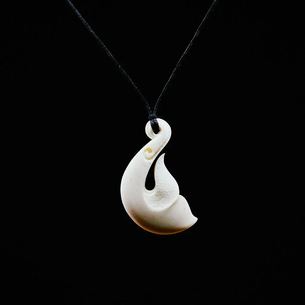 bone fish hook nz Small Maori Necklace ShopNZ Provided with adjustable cord Bone Fish Hook Pendant |
